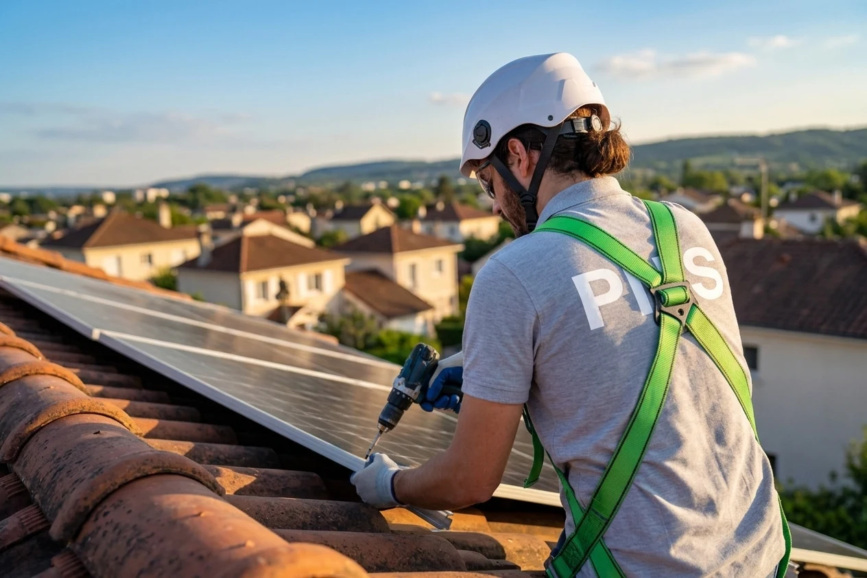 Panneaux solaires dans l'Essonne