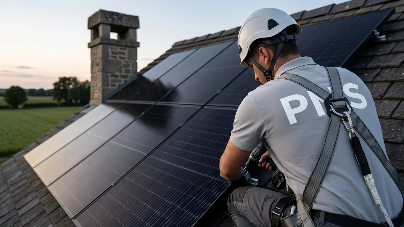 Installation de panneaux solaires